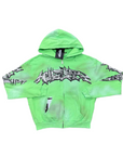 Hellstar Zip Up "GRAFFITI" Green New Size L