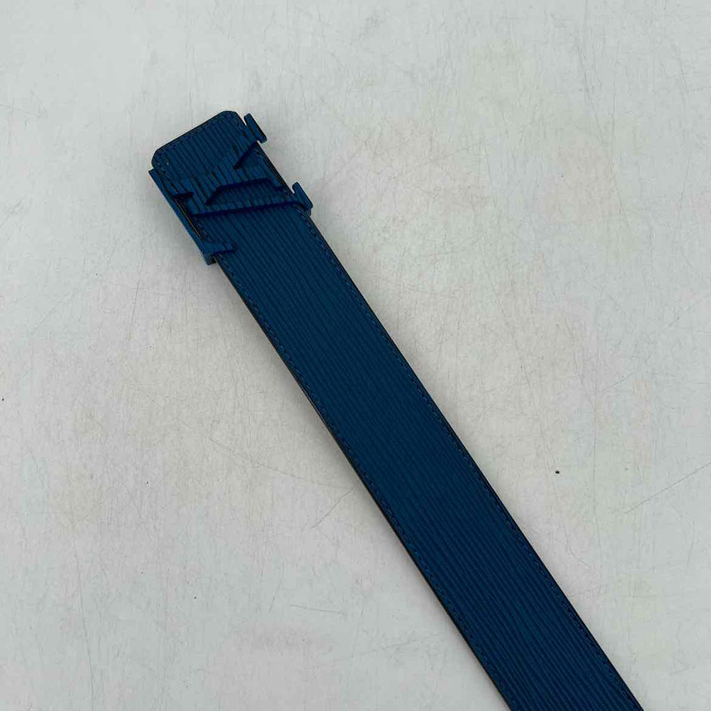 Louis Vuitton Belt "EPI LEATHER" Used Blue Size 40