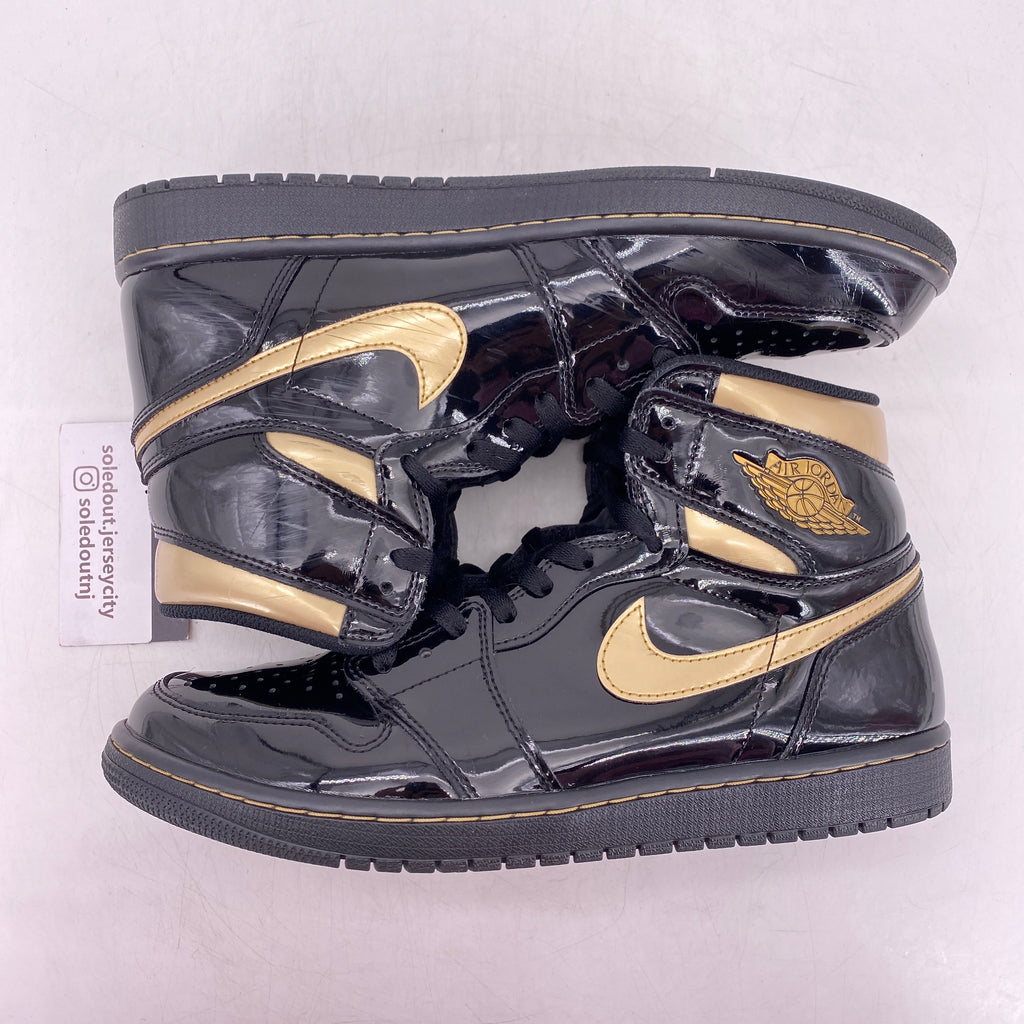Air Jordan 1 Retro High OG "Black Metallic Gold" 2020 Used Size 10.5