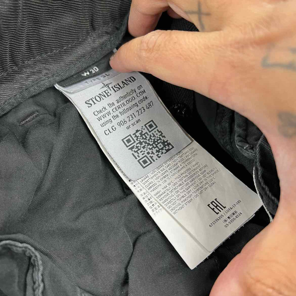 Stone Island Pants "CARGO" Washed Black Used Size 30