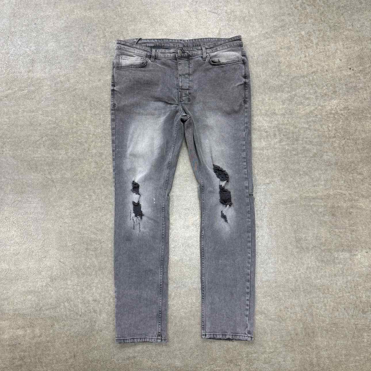 KSUBI Jeans &quot;RIPPED&quot; Grey Used Size 36