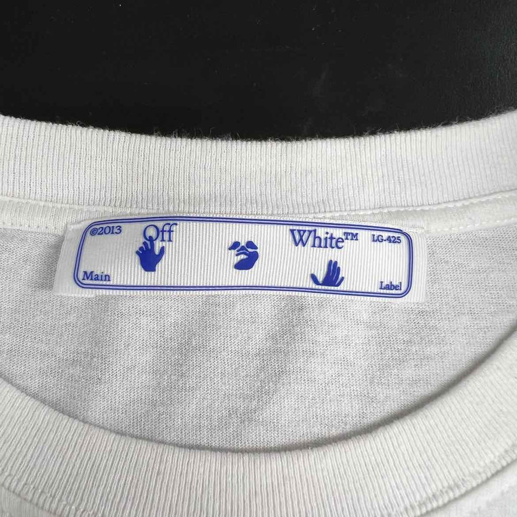 OFF-WHITE Long Sleeve "MONA LISA" White Used Size L