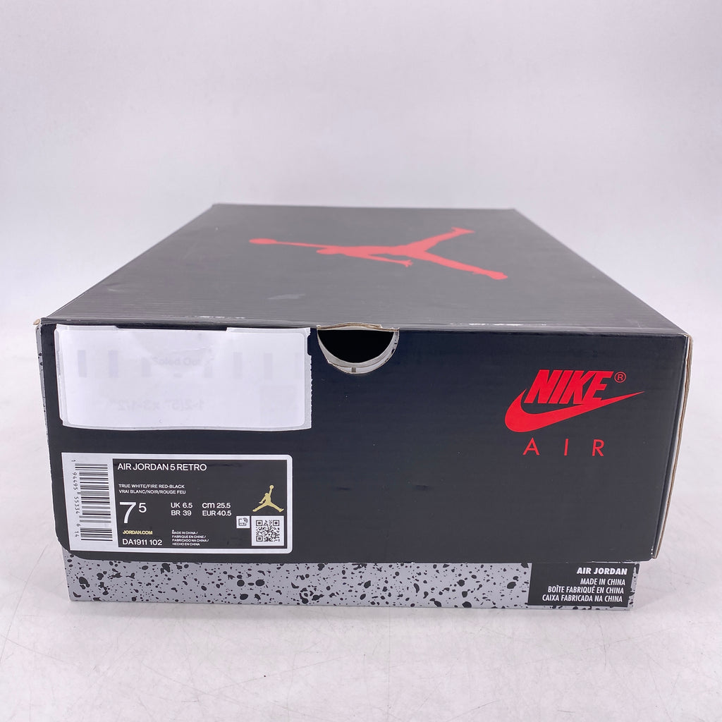 Air Jordan 5 Retro "Fire Red" 2020 New Size 7.5