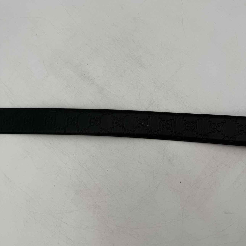 Gucci Belt "SILVER BUCKLE" Used Black Size 46