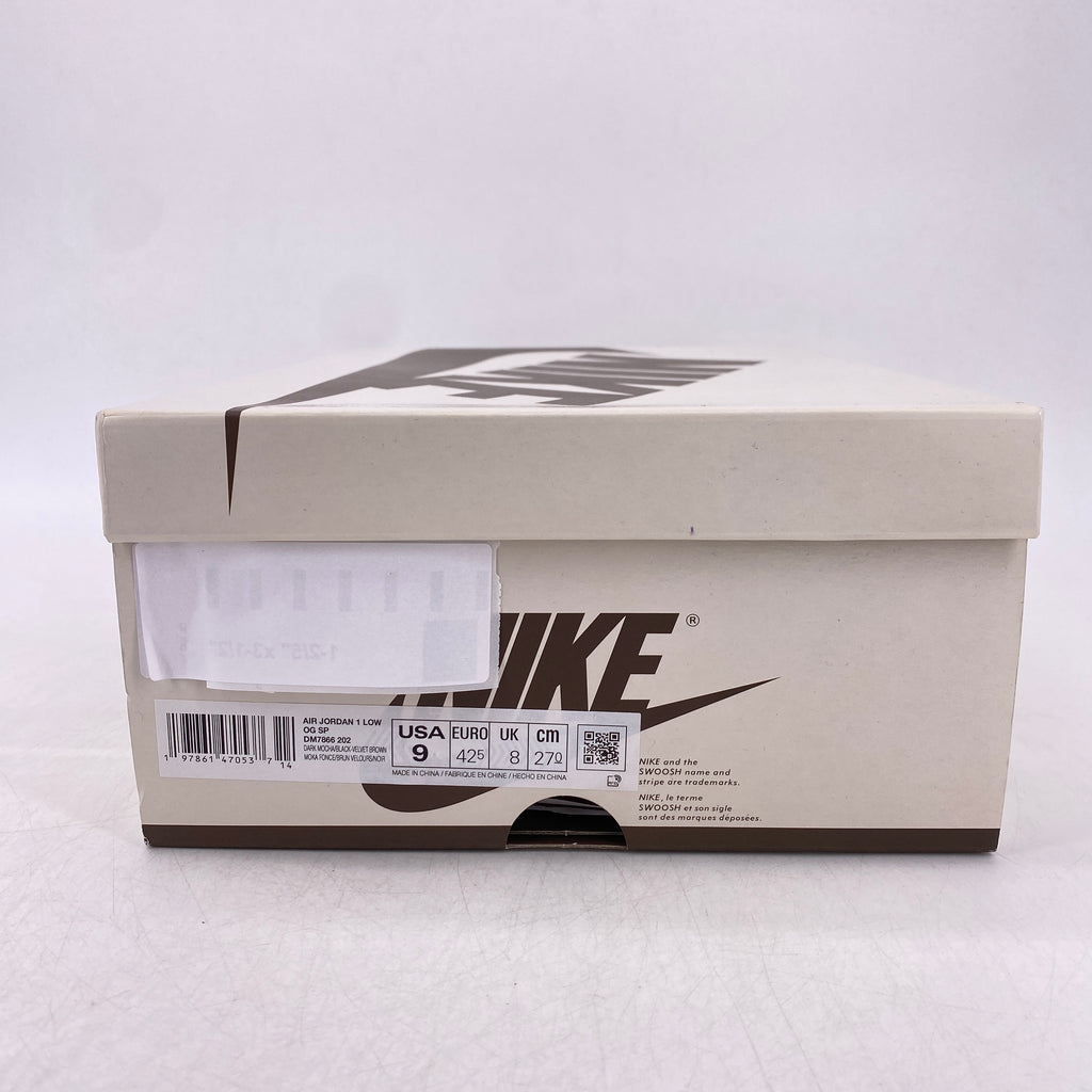 Air Jordan 1 Retro Low "Velvet Brown" 2024 New Size 9