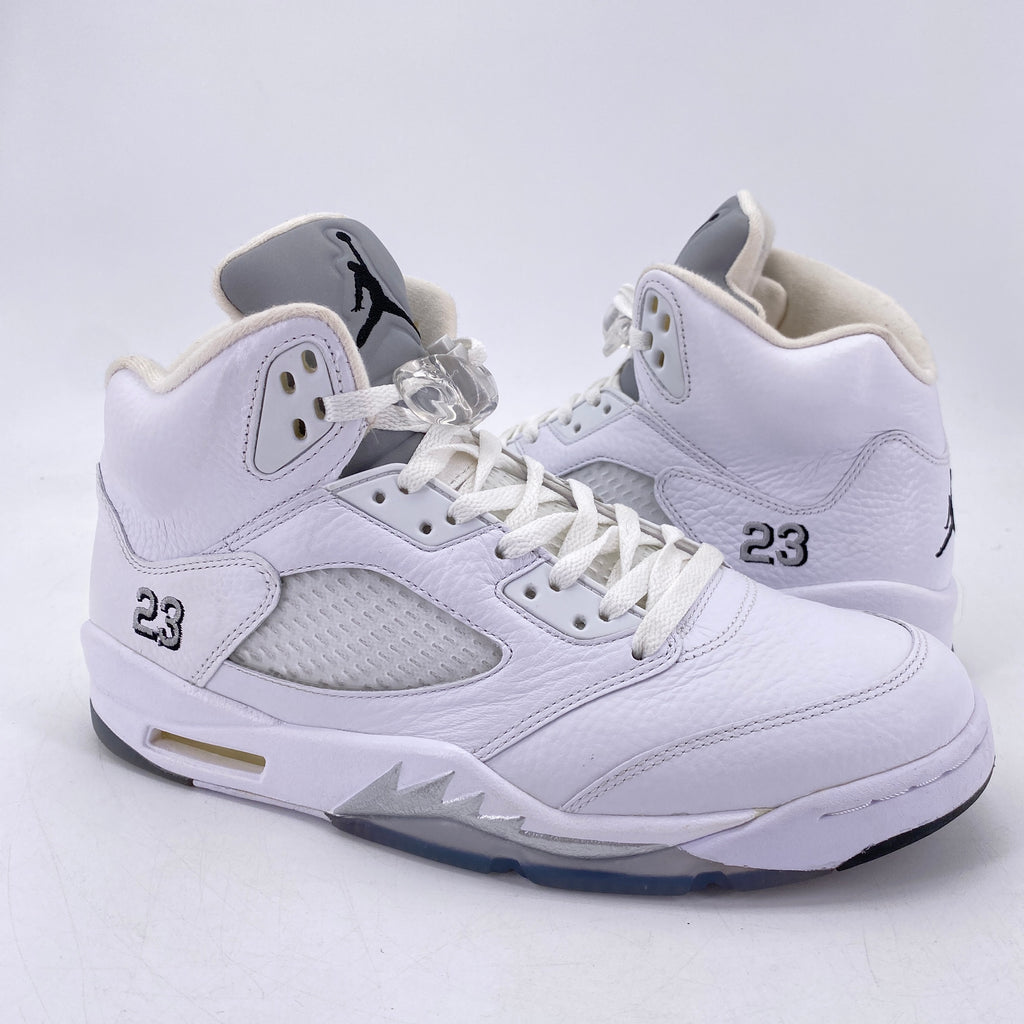 Air Jordan 5 Retro "White Metallic" 2015 Used Size 10