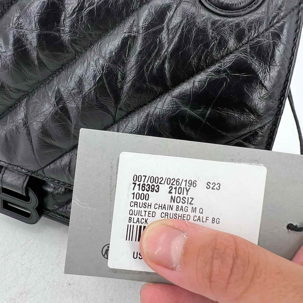 Balenciaga Bag "CRUSHED CALFSKIN" New Black