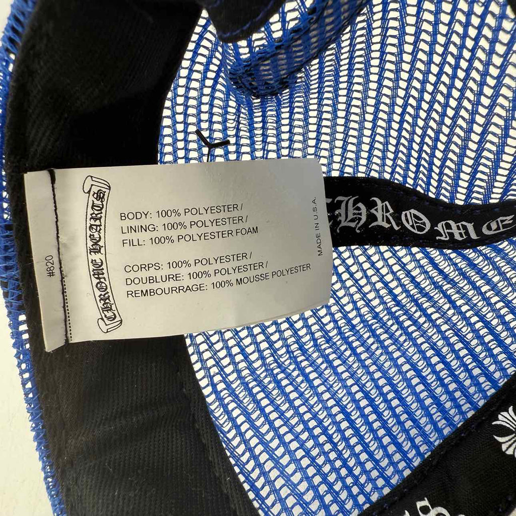 Chrome Hearts Trucker Hat "CEMETERY" Used Blue Size OS