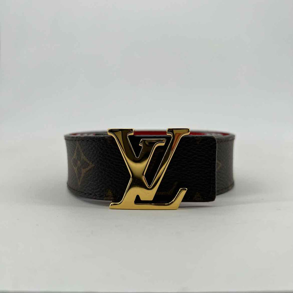 Louis Vuitton Belt "MONOGRAM GRID" Used Brown Size 38W