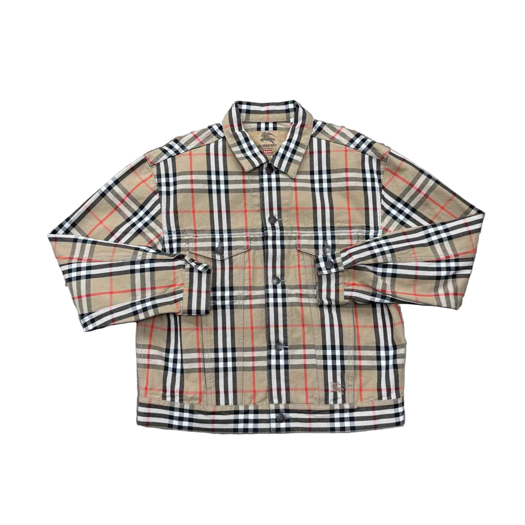 Supreme Jacket "BURBERRY DENIM" Beige New Size S