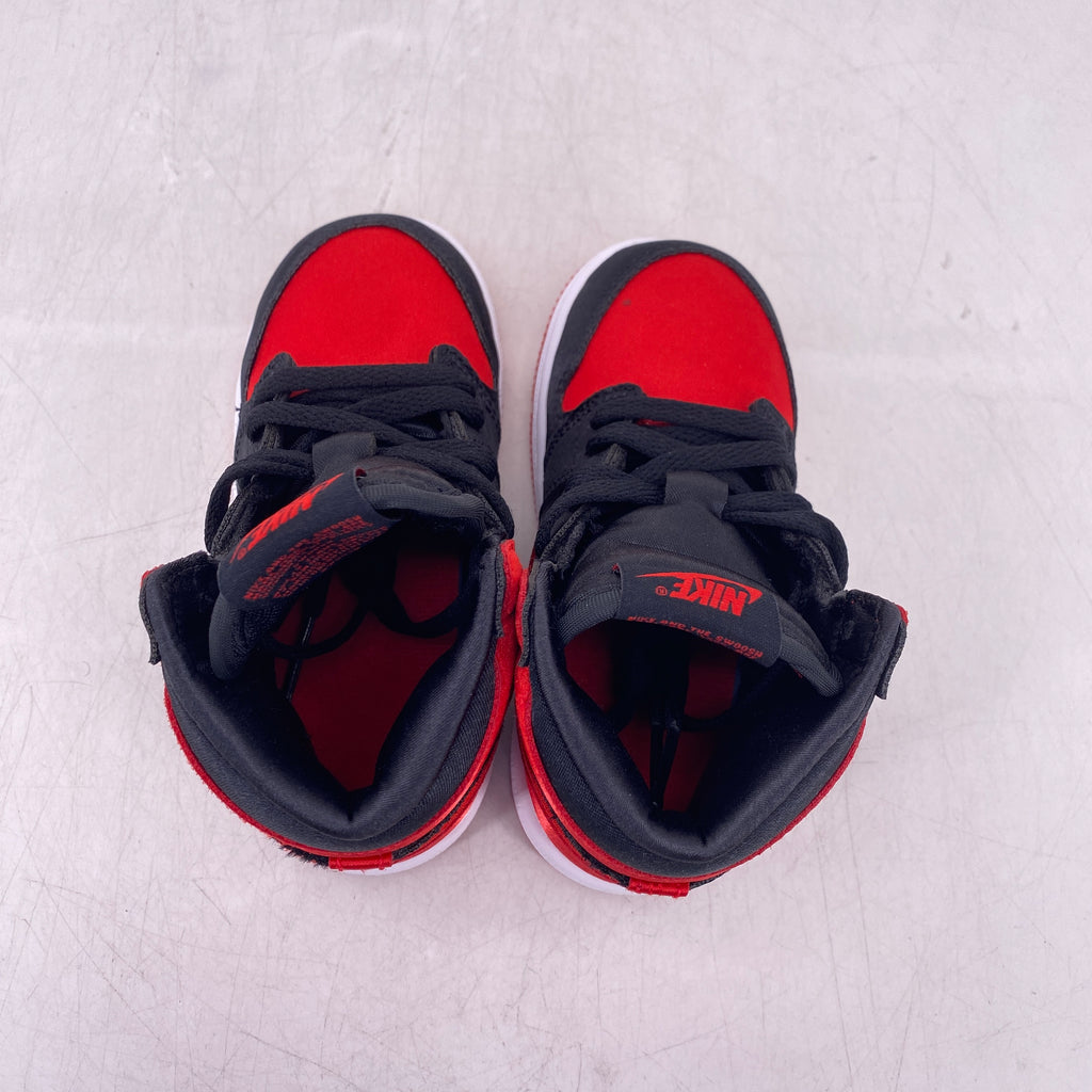Air Jordan (TD) 1 Retro High OG "Satin Bred" 2023 New Size 8C
