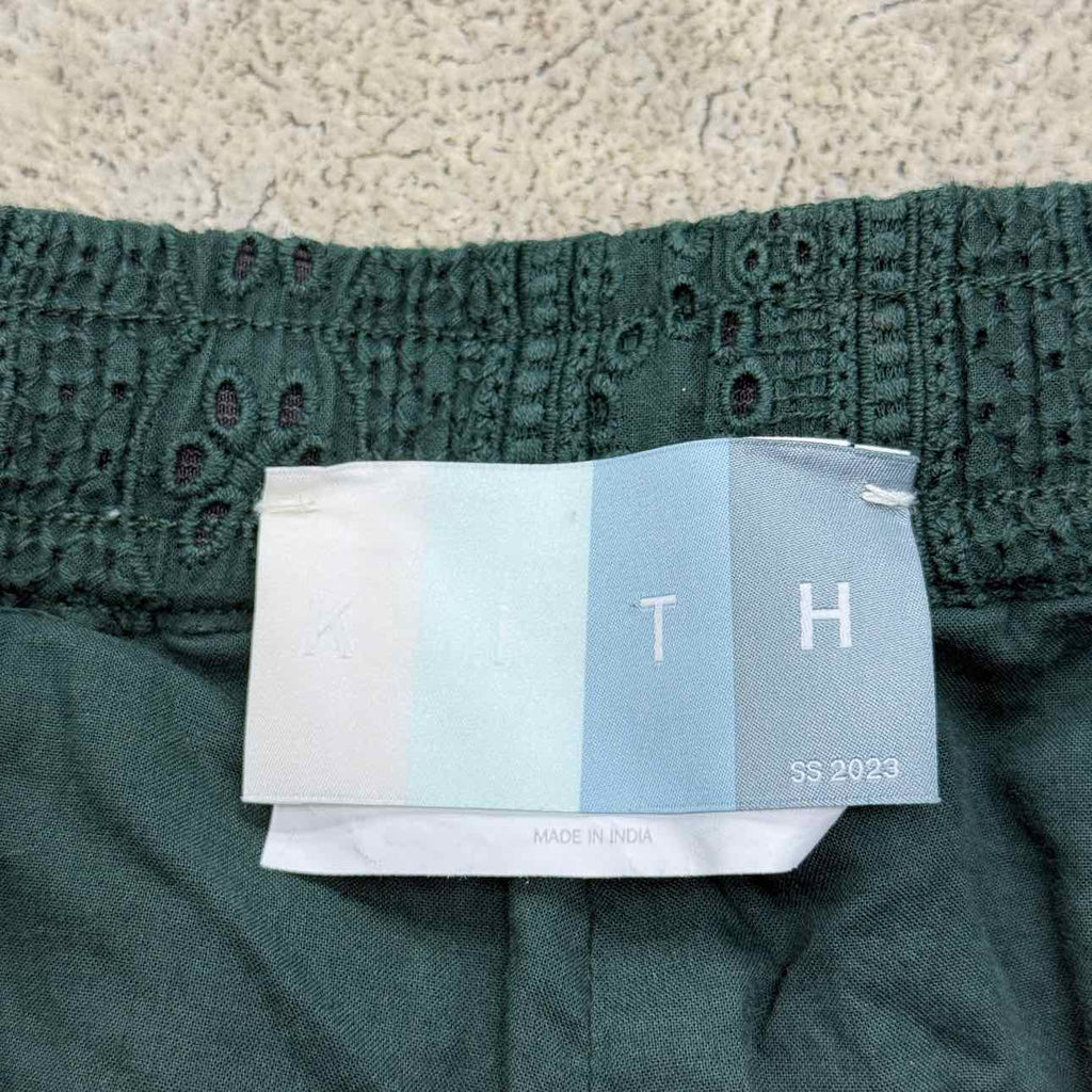 Kith Shorts "EYELET BELMONT STADIUM" Green Used Size M