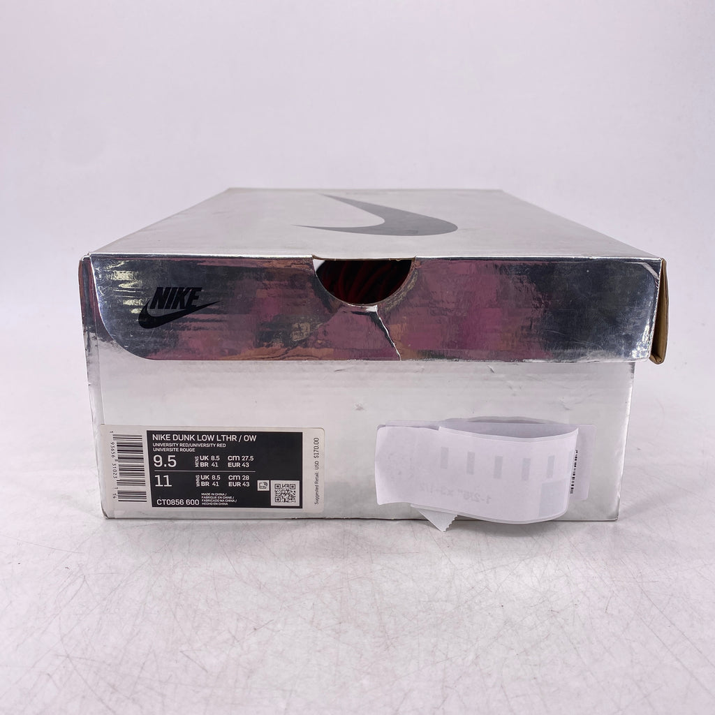 Nike Dunk Low LTHR "Ow University Red" 2019 Used Size 9.5