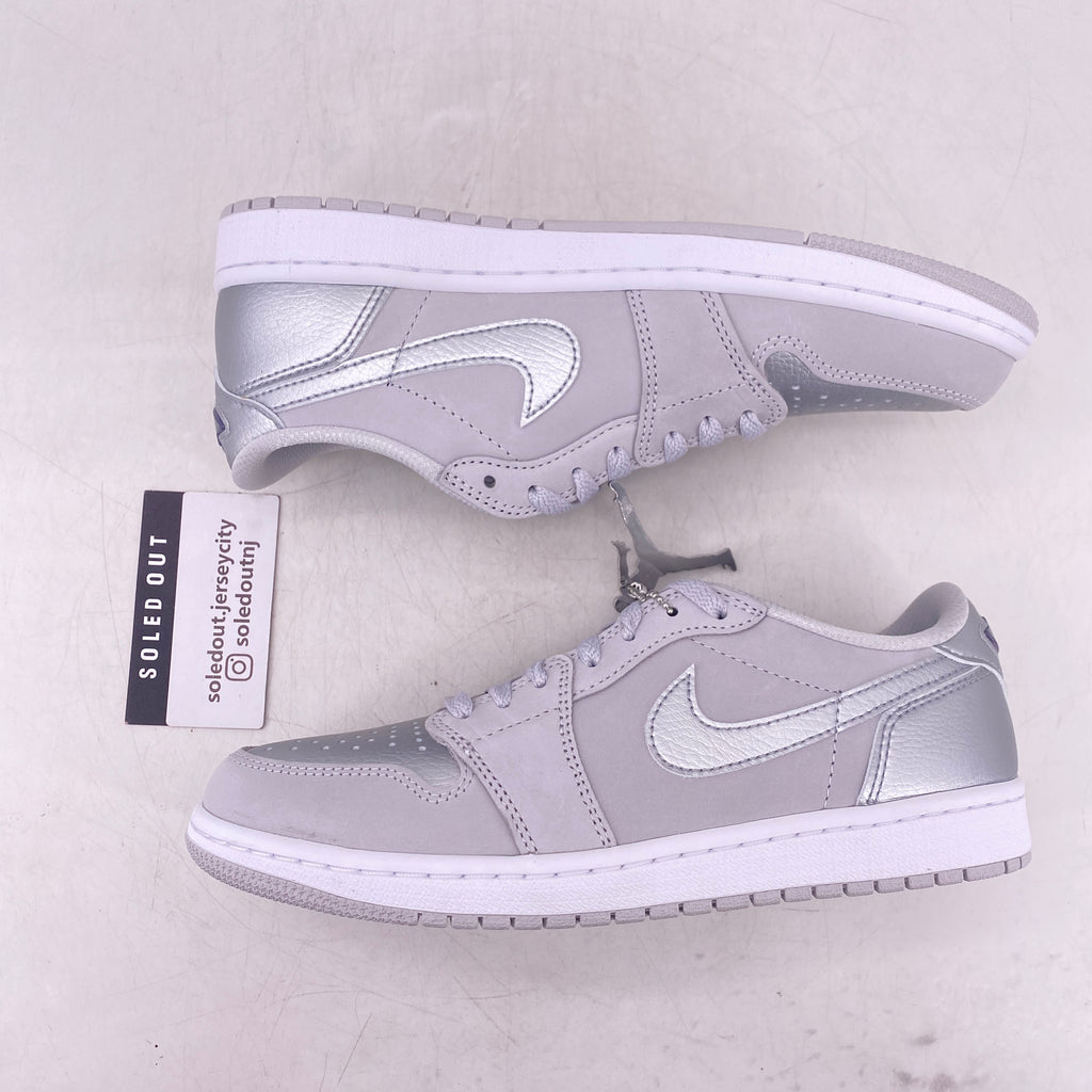 Air Jordan 1 Retro Low "Metallic Silver" 2024 New Size 8