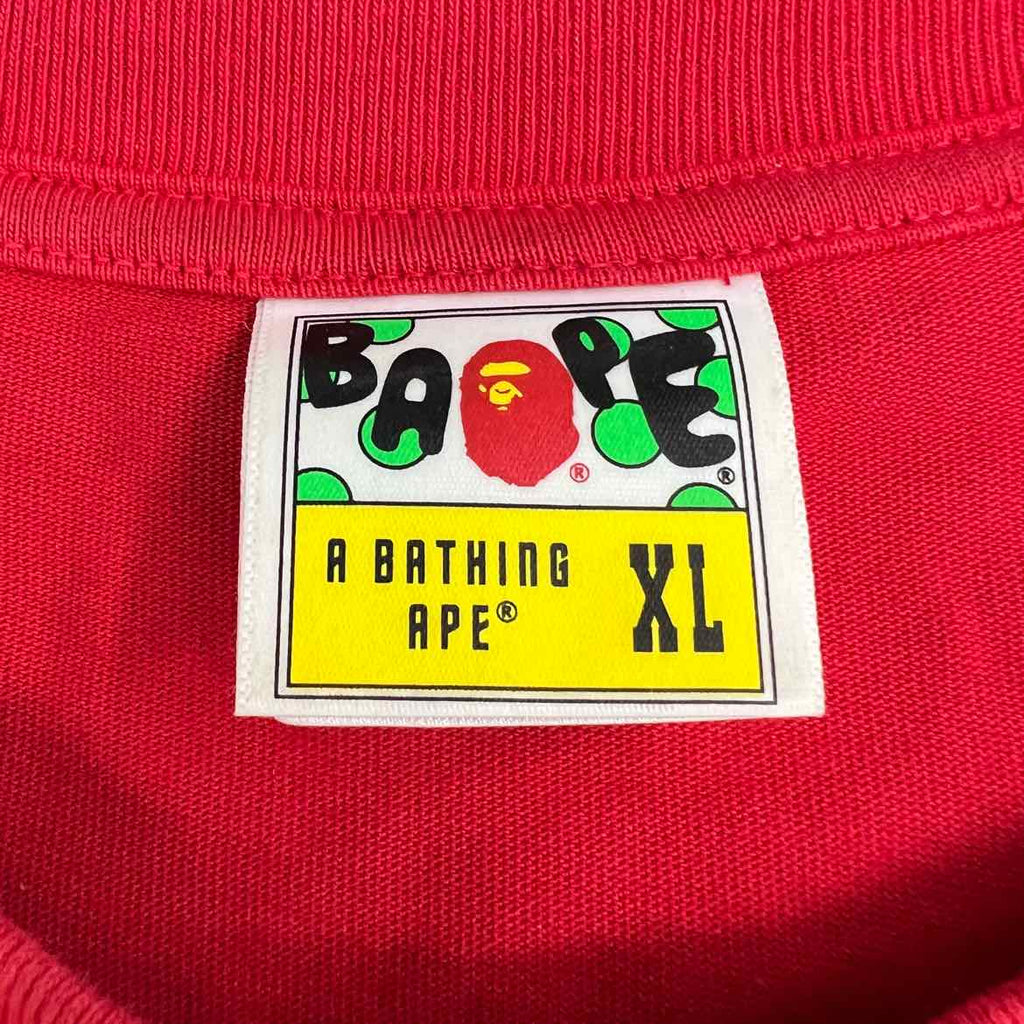 Bape T-Shirt "LUX SPORT" Red Used Size XL