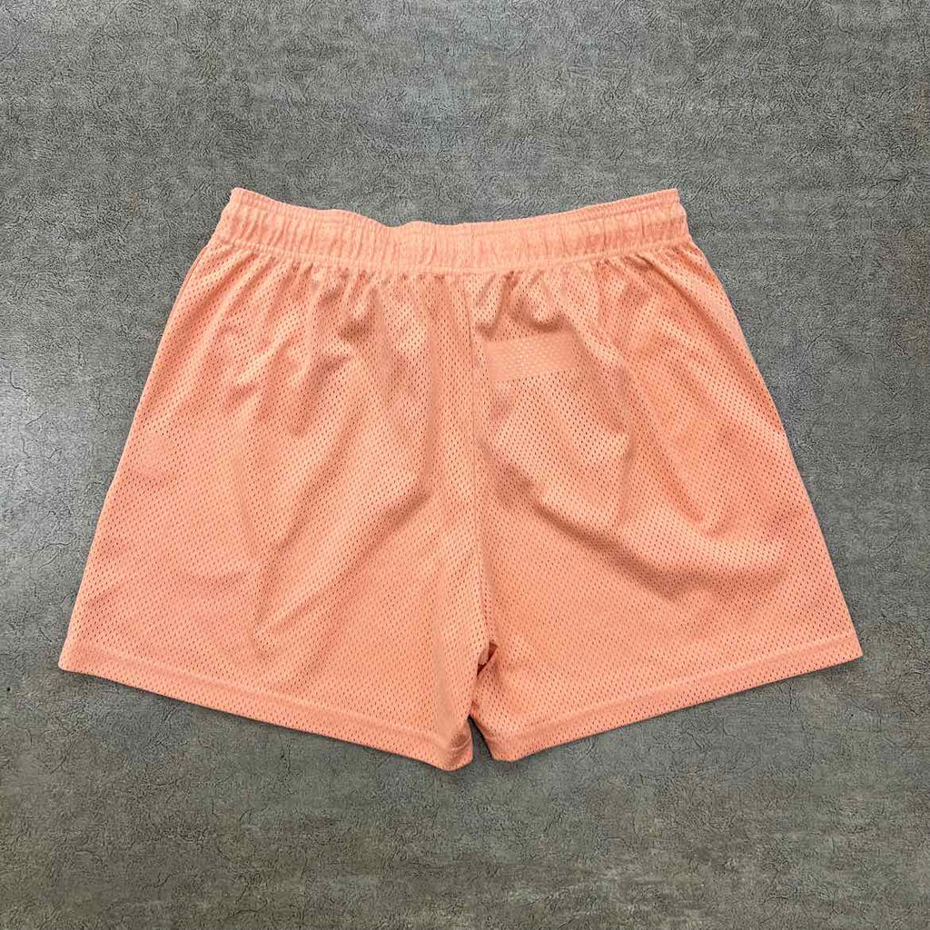 Eric Emanuel Mesh Shorts "LOGO" Salmon Used Size XL
