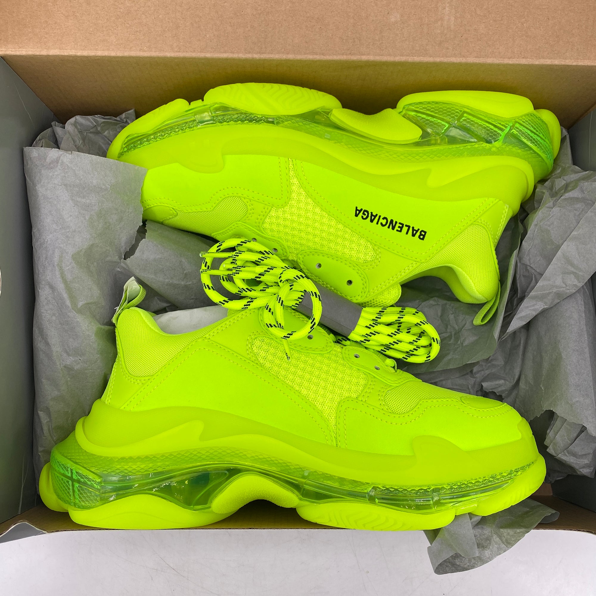 Balenciaga Triple S Sneaker &quot;Fluo Yellow&quot; 2020 New Size 41