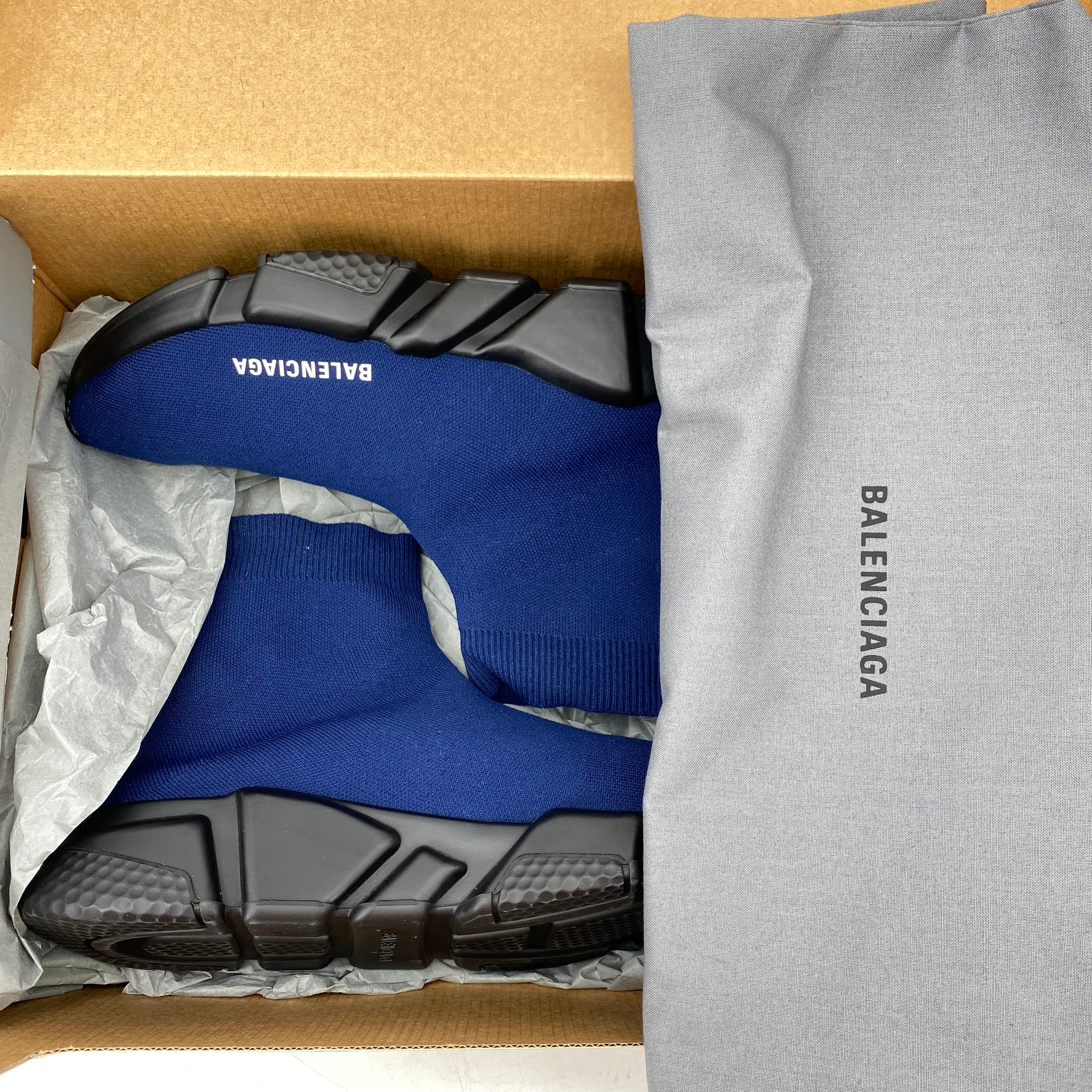 Balenciaga Speed Trainer &quot;Navy&quot;  Used Size 40