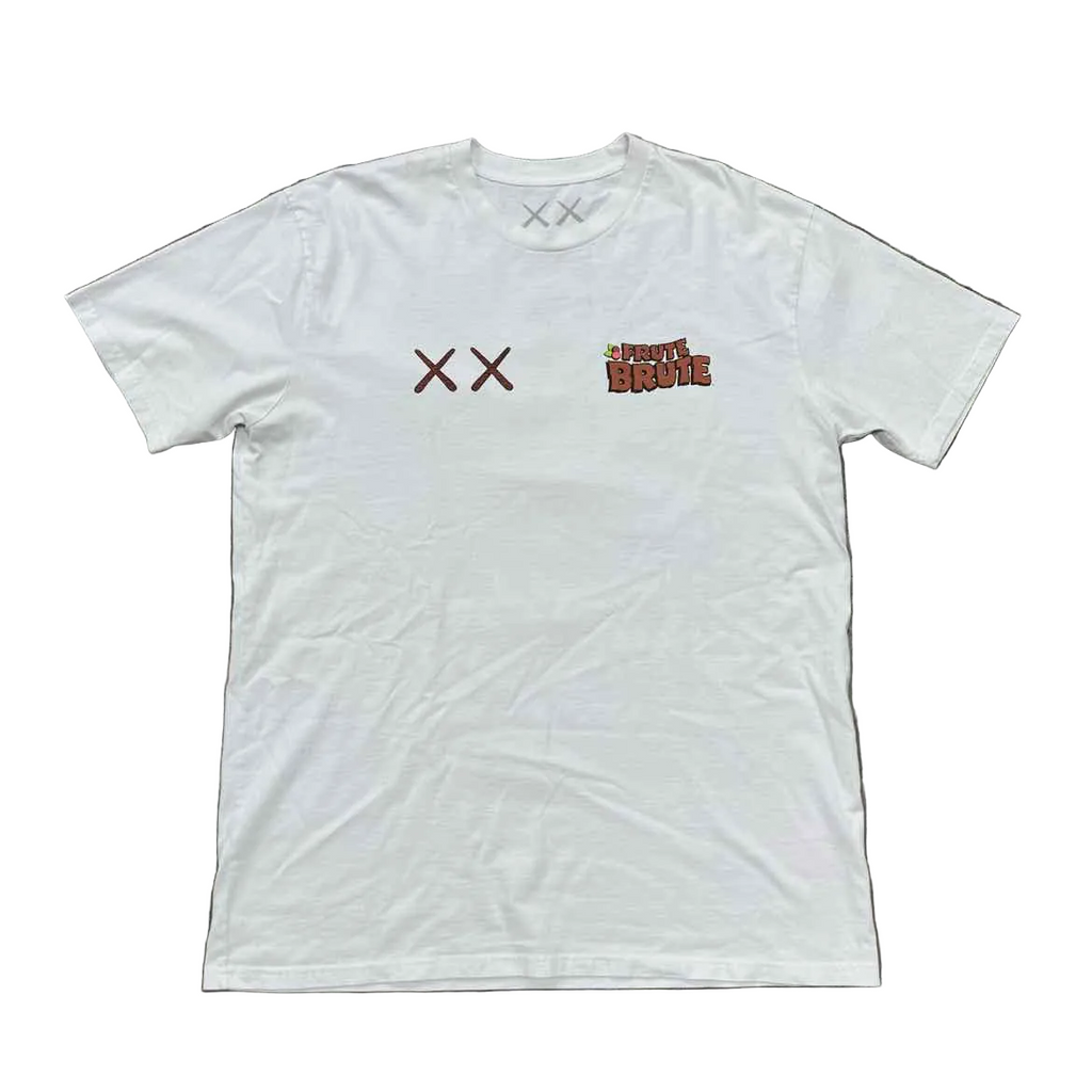 KAWS T-Shirt "FRUTE BRUTE" White Used Size XL