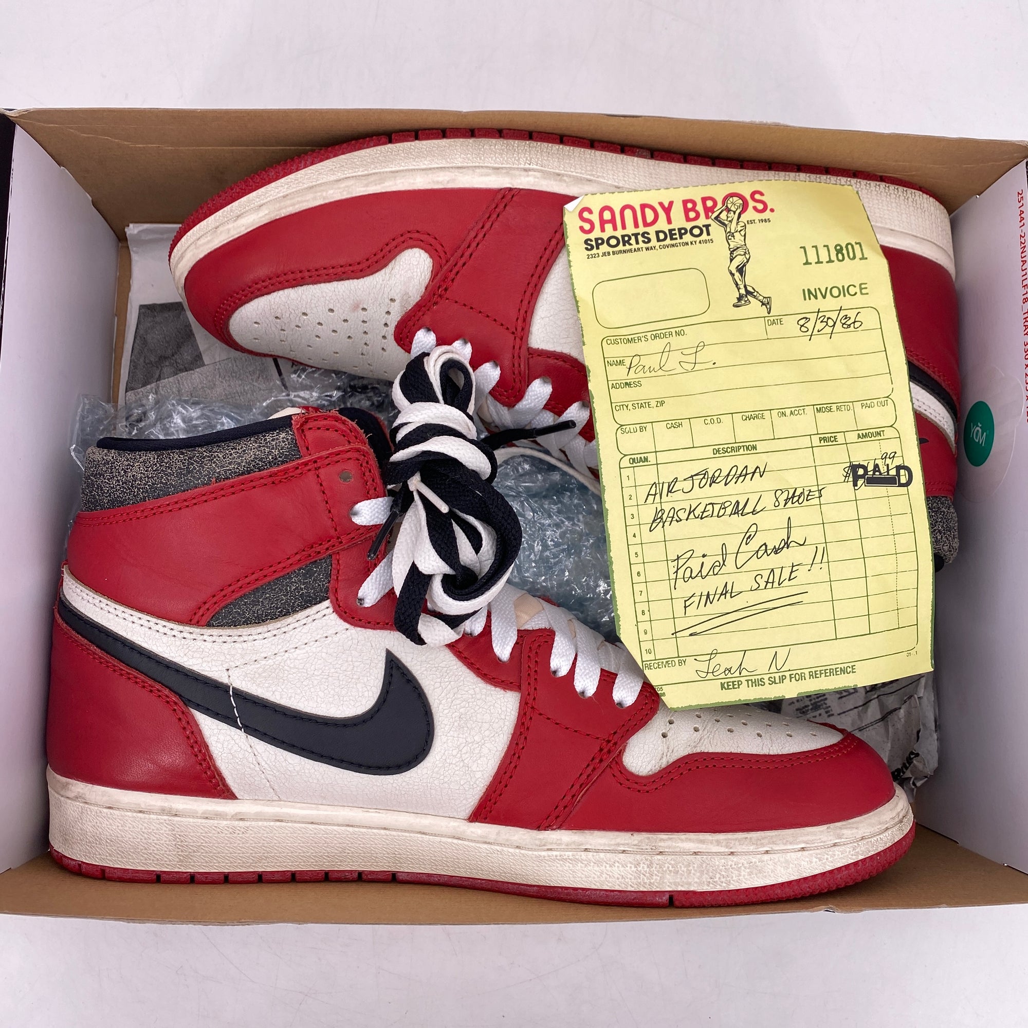Air Jordan 1 Retro High OG &quot;Lost And Found&quot; 2021 Used Size 9.5