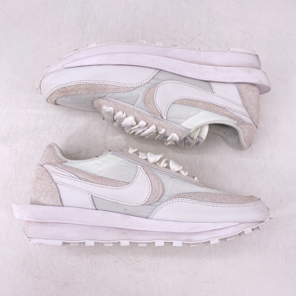 Nike LD WAFFLE / Sacai "White Nylon" 2020 Used Size 8.5