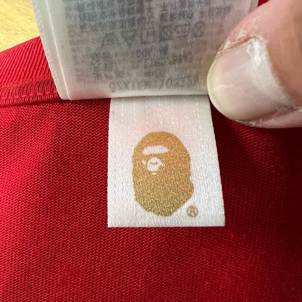 Bape T-Shirt "LUX SPORT" Red Used Size XL