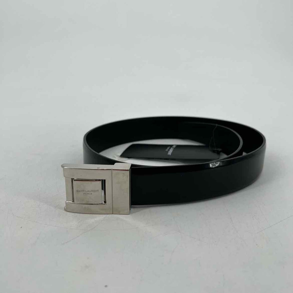 Saint Laurent Belt "ABRASIVATO OXFORD" New Black Size 70