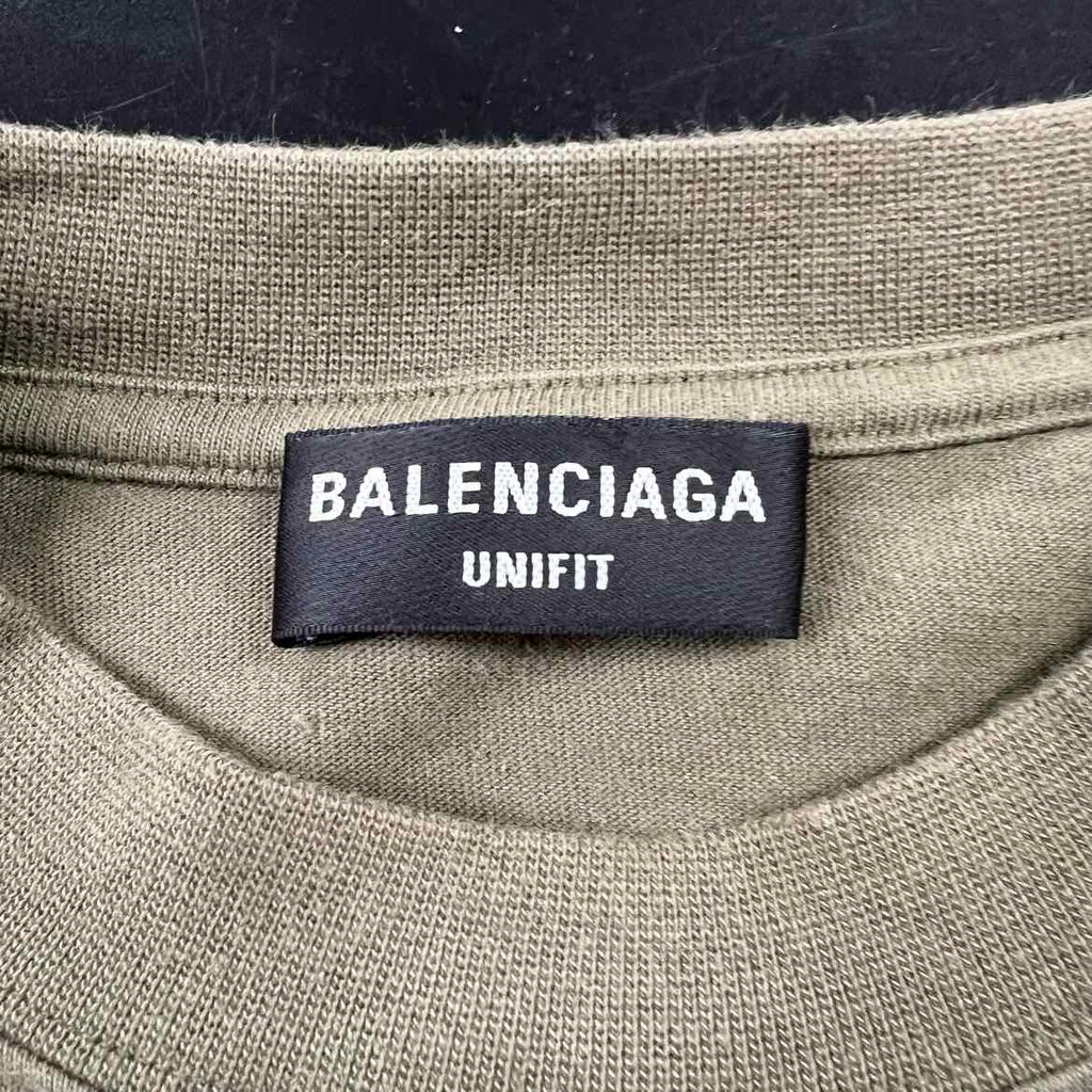 Balenciaga T-Shirt "STRIKE 1917" Olive Used Size 3