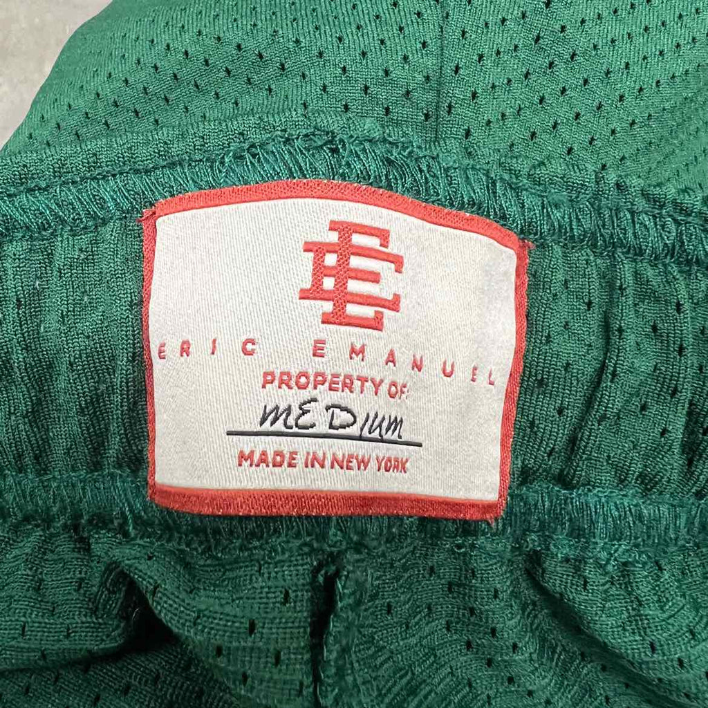 Eric Emanuel Mesh Shorts "BASIC LOGO" Forest Green New Size M