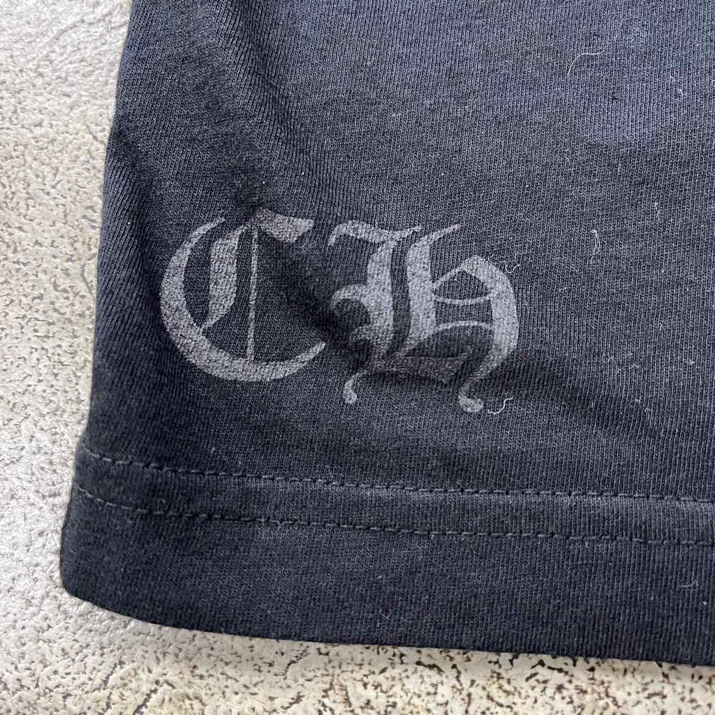 Chrome Hearts T-Shirt "NECK LOGO" Black Used Size L