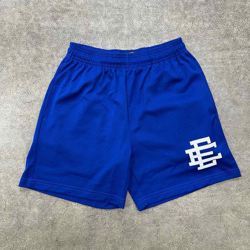 Eric Emanuel Mesh Shorts "LOGO" Blue New Size S