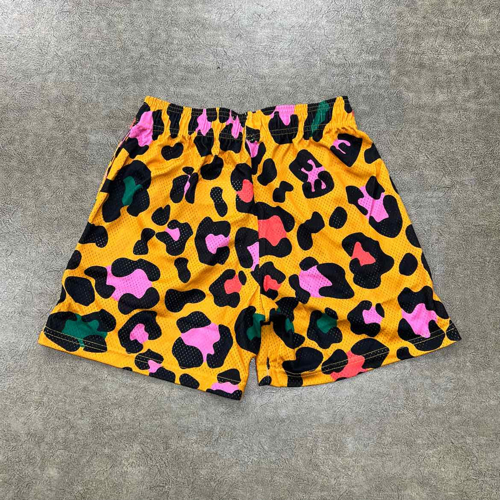 Eric Emanuel Mesh Shorts "CHEETAH" Yellow New Size M