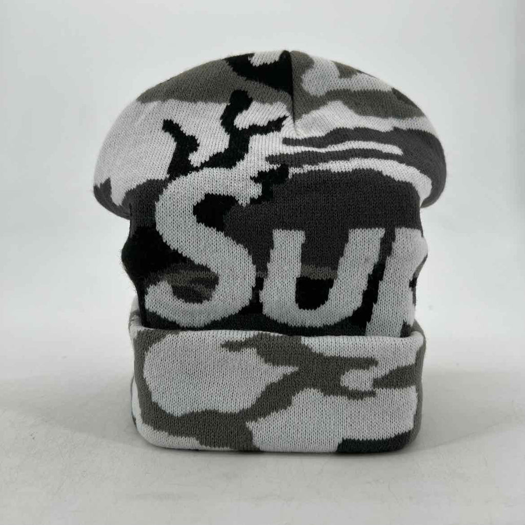 Supreme Beanie "SNOW CAMO" New Grey Size OS