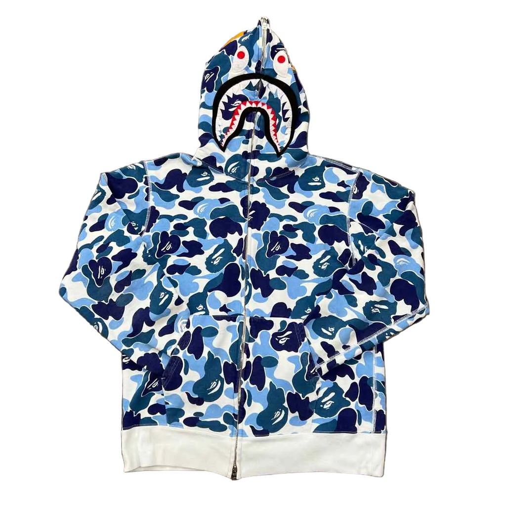 Bape Hoodie "ABC CAMO BLUE" Blue Used Size L