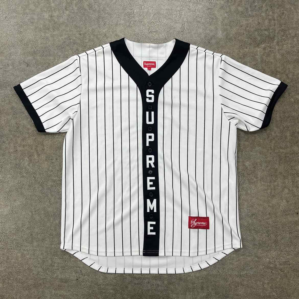 Supreme Jersey "VERTICAL LOGO" Navy Used Size L