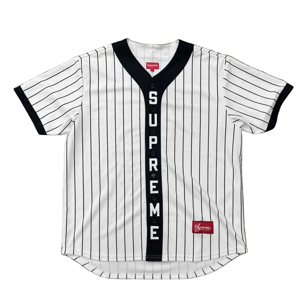 Supreme Jersey "VERTICAL LOGO" Navy Used Size L