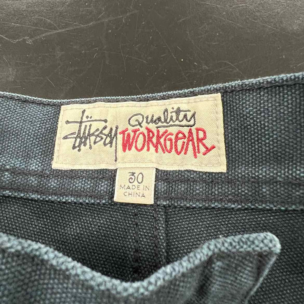 Stussy Shorts "WORKGEAR" Black Used Size 30