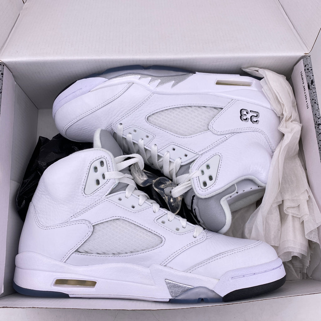 Air Jordan 5 Retro "Metallic White" 2015 New Size 9.5