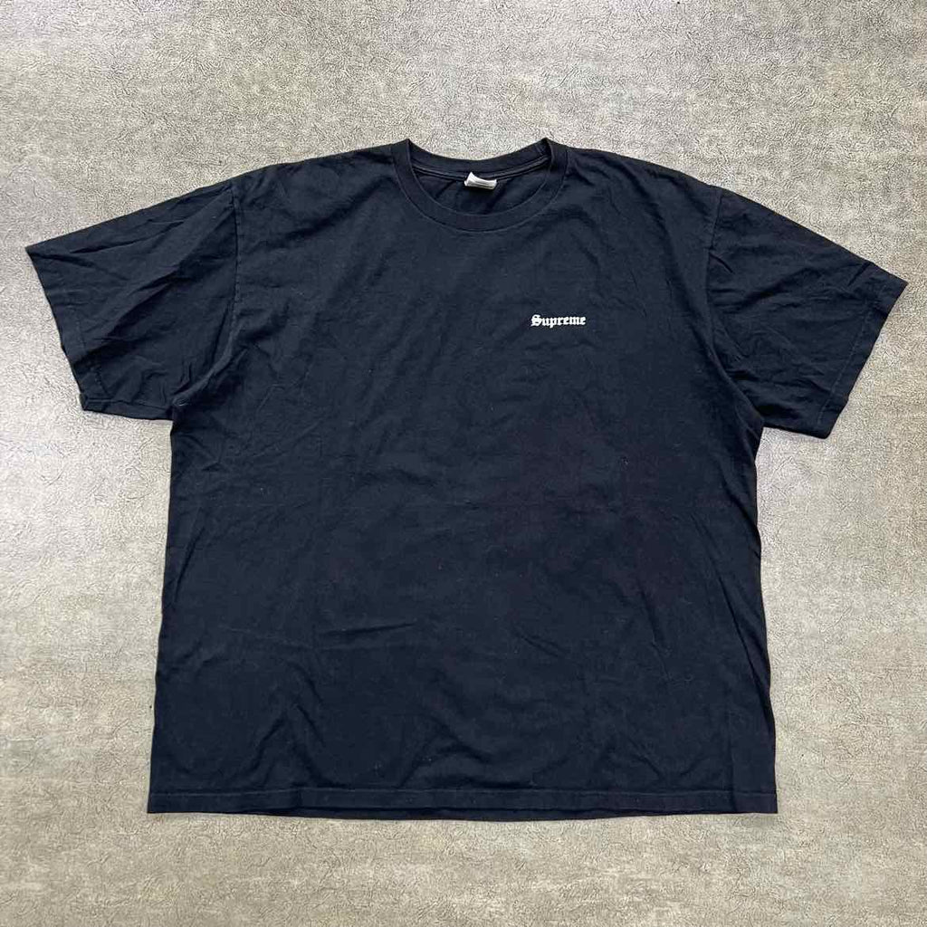 Supreme T-Shirt "SCRIPT" Black Used Size 2XL
