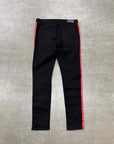 Amiri jeans Patachou "RED STRIPE" Black Used Size 38