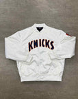 Kith Varsity Jacket "KNICKS PINSTRIPE" White Used Size L