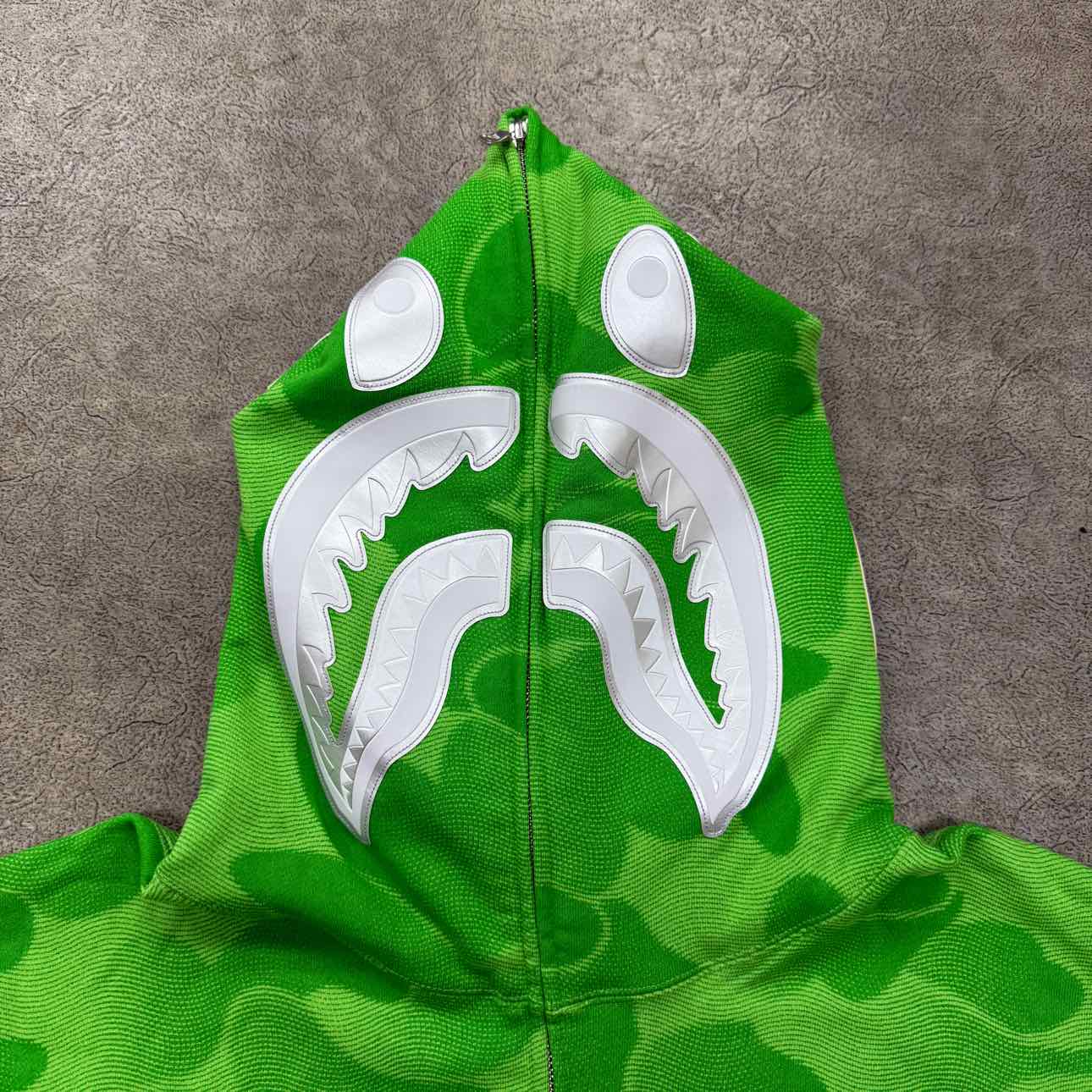 Bape Zip Up &quot;INK CAMO SHARK&quot; Green New Size L