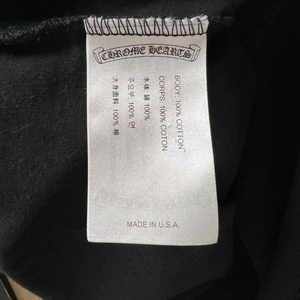 Chrome Hearts Long Sleeve "MADE IN HOLLYWOOD" Black Used Size M