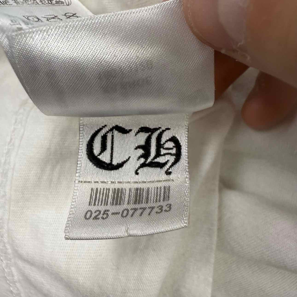 Chrome Hearts Long Sleeve "EYECHART" White Used Size XL