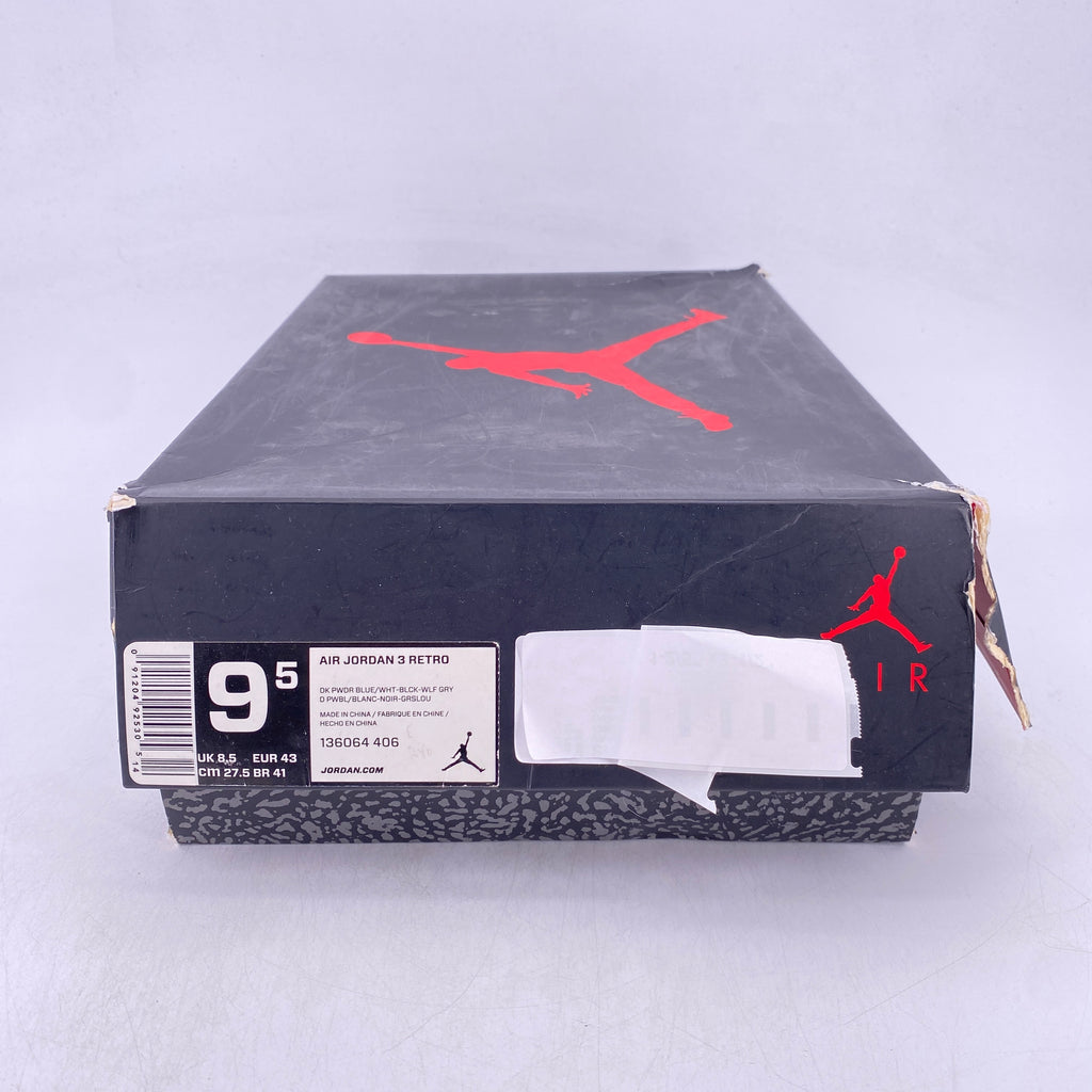 Air Jordan 3 Retro "Powder Blue" 2010 Used Size 9.5