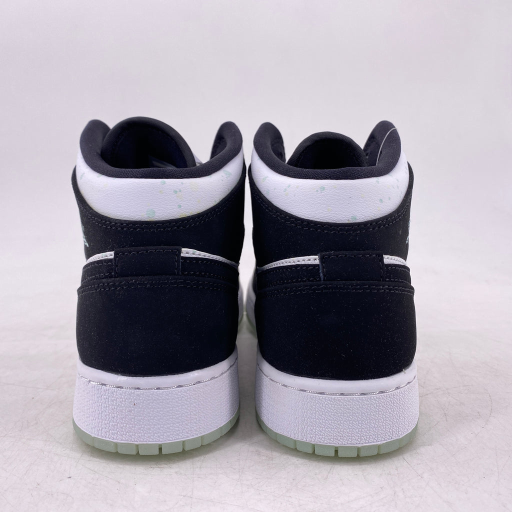Air Jordan (GS) 1 Mid "White Black Teal" 2019 New Size 5.5Y