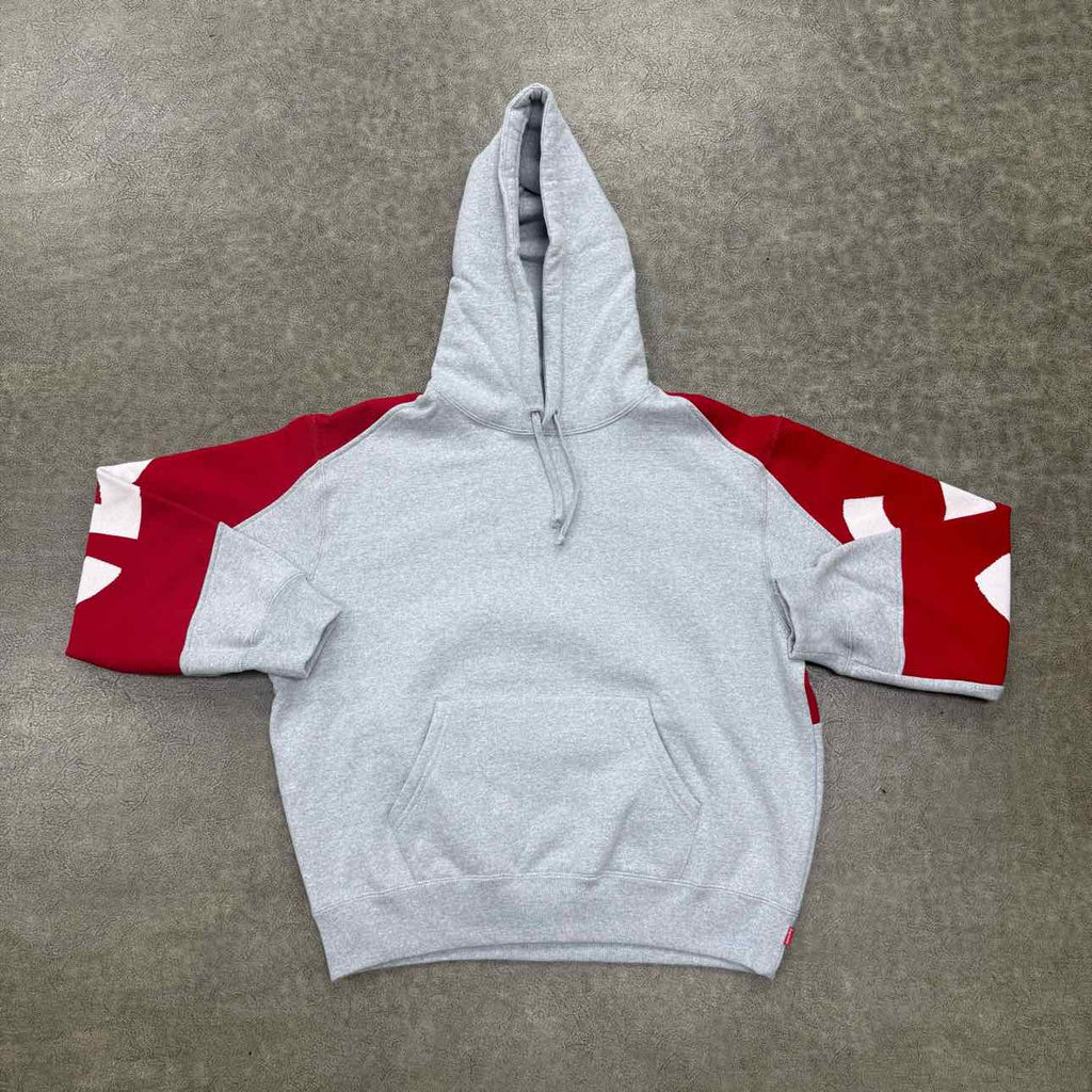 Supreme Hoodie "KNIT LOGO" Grey New Size S