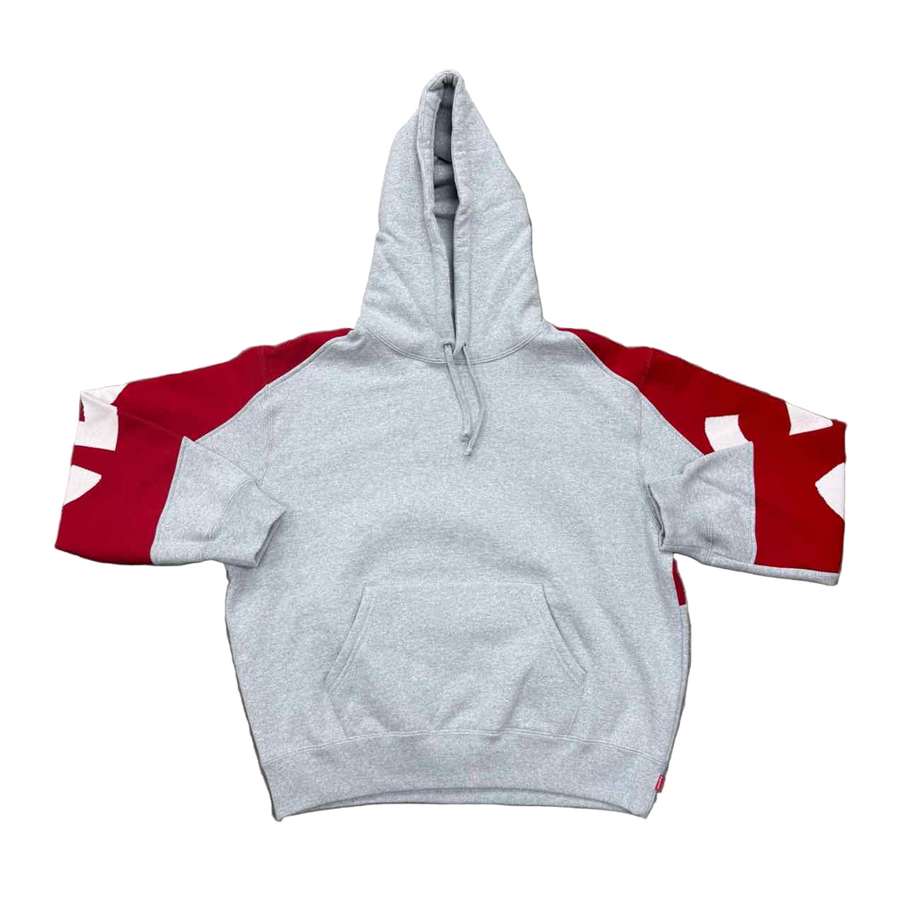 Supreme Hoodie "KNIT LOGO" Grey New Size S