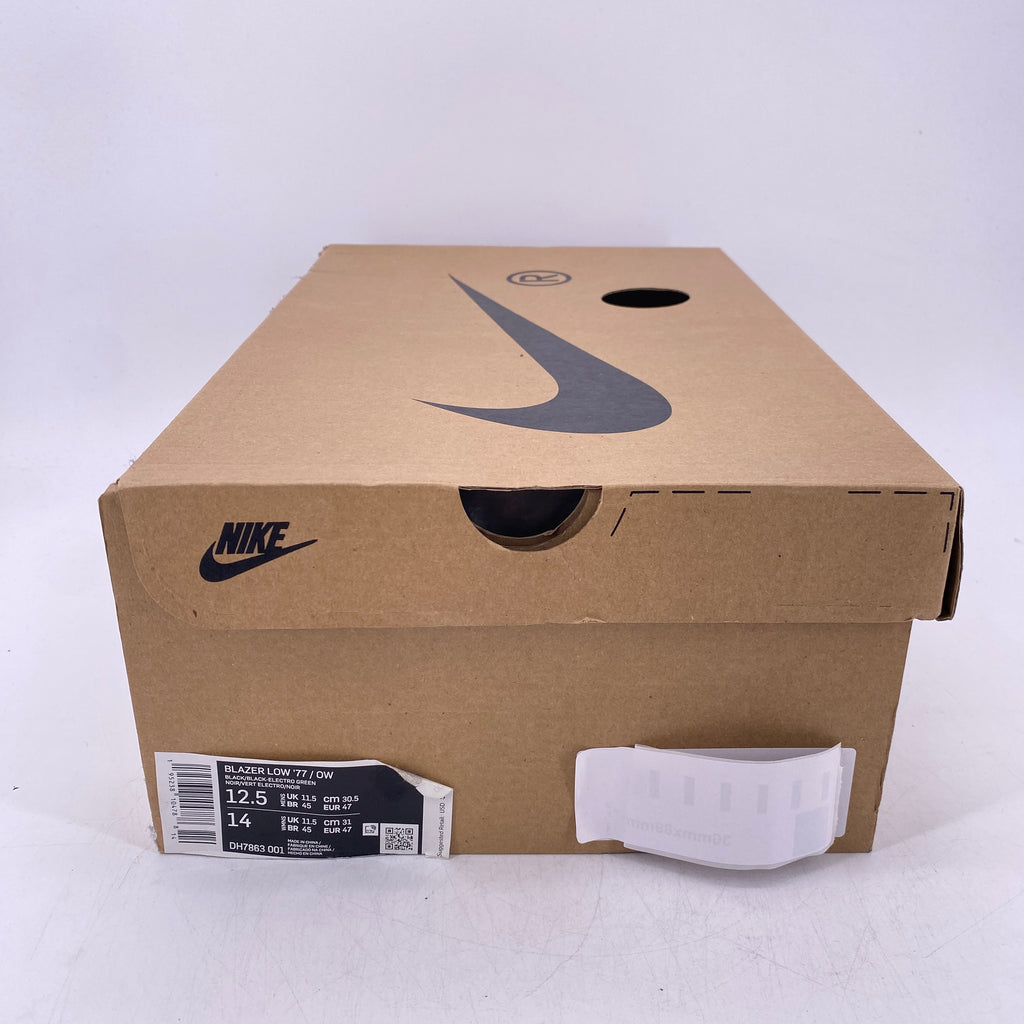 Nike Blazer Low / OW "Electro Green" 2022 New Size 12.5