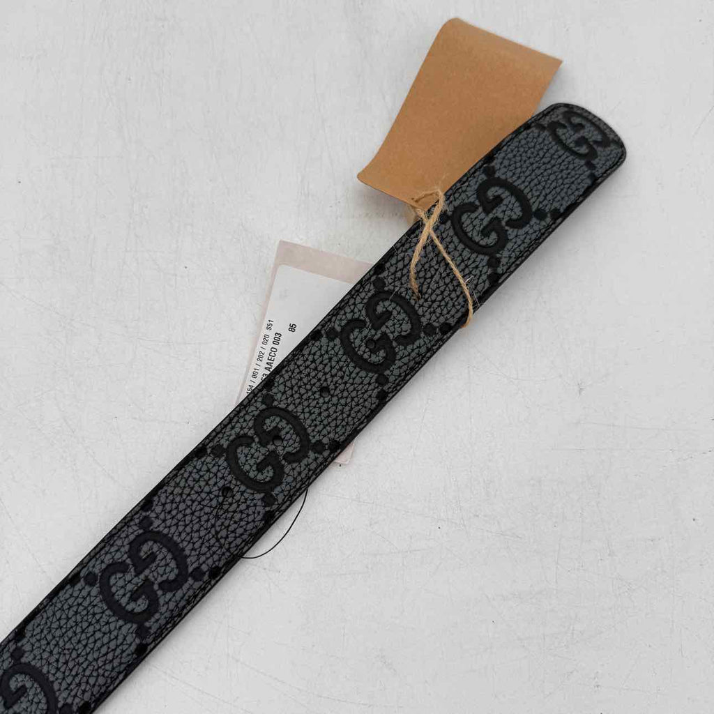 Gucci Belt "JUMBO GG" New Black Size 85